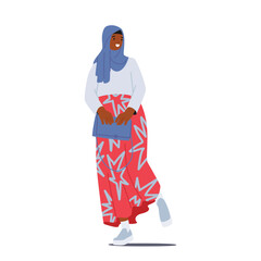 Empowered and Modern Young Muslim Woman Character Breaking Societal Stereotypes, Balances Tradition And Progress