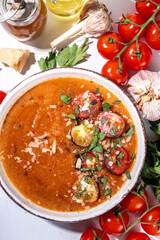 Cold tomato cream soup