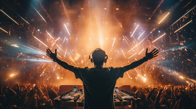 Dj on concert Generative Ai