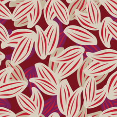Red Floral Seamless Pattern Background