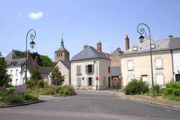Jargeau village in the Centre-Val-De-Loire region