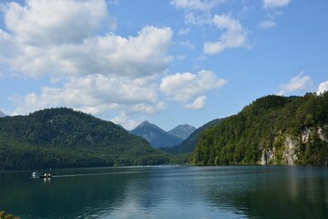 Lake ALPSEE, Southern Germany - Lake ALPSEE near Schwangau, Region of Allgau, beneath the Alps, Bavaria, Germany