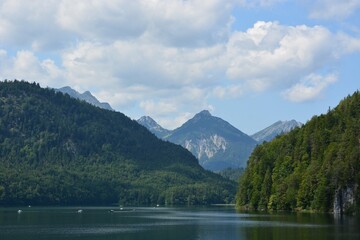 Lake ALPSEE, Southern Germany - Lake ALPSEE near Schwangau, Region of Allgau, beneath the Alps, Bavaria, Germany