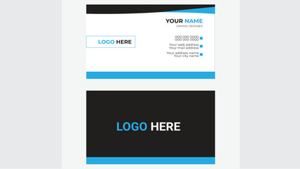 Modern presentation card with company logo. Vector business card template. Visiting card for business and personal use. Vector illustration design.