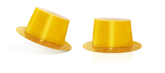 party hat magic hat golden yellow hat PNG transparent