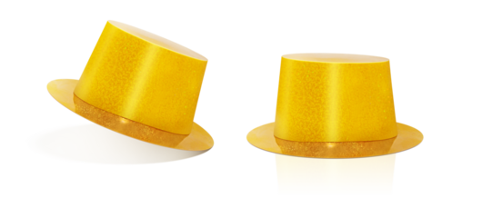 party hat magic hat golden yellow hat PNG transparent