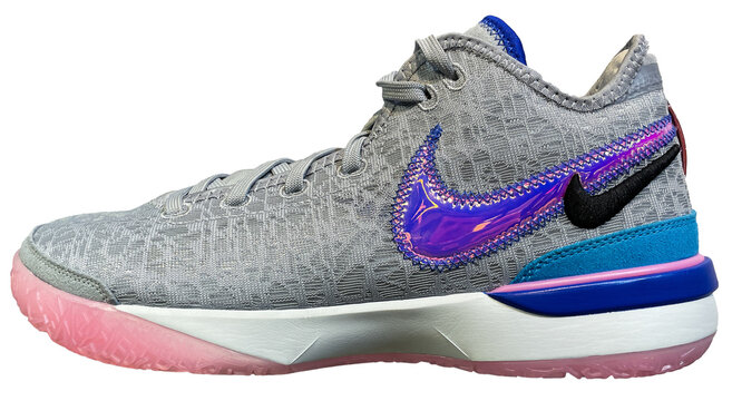 Nike Zoom LeBron NXXT gray sneaker.