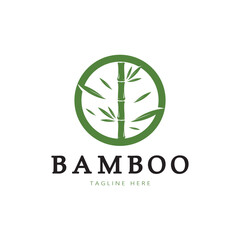 Bamboo Logo Template vector icon illustration design