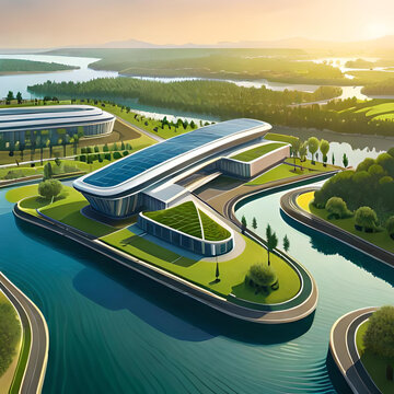 "Greenopolis: A Futuristic Eco-Friendly City in Harmony with Nature"