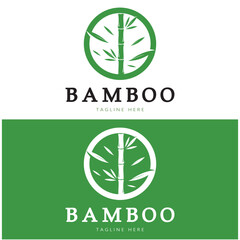 Bamboo Logo Template vector icon illustration design