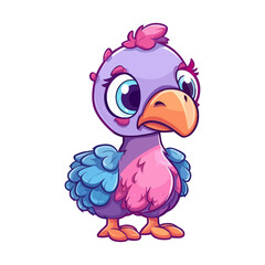 Adorable Dodo Bird Cartoon Illustration for Children's Projects, Nursery Decor, and Wildlife Themes © Zoya Miller