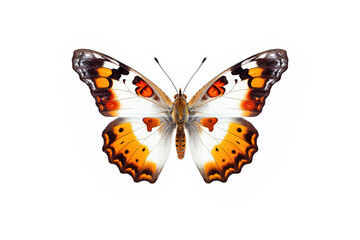 Obraz na płótnie Canvas Butterfly with colorful wings isolated on white. Generative AI.