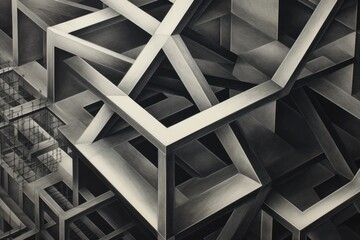 Obraz premium abstract geometric composition, digital art works