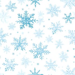 Fototapeta na wymiar Collection of snowflakes, modern flat design. Can be used for printed materials - leaflets, posters, business cards or for web Generative AI