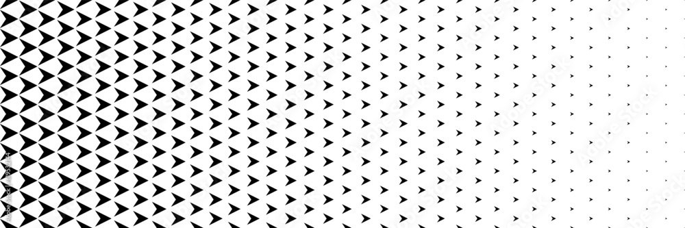 Poster horizontal black halftone of arrow design for pattern and background.