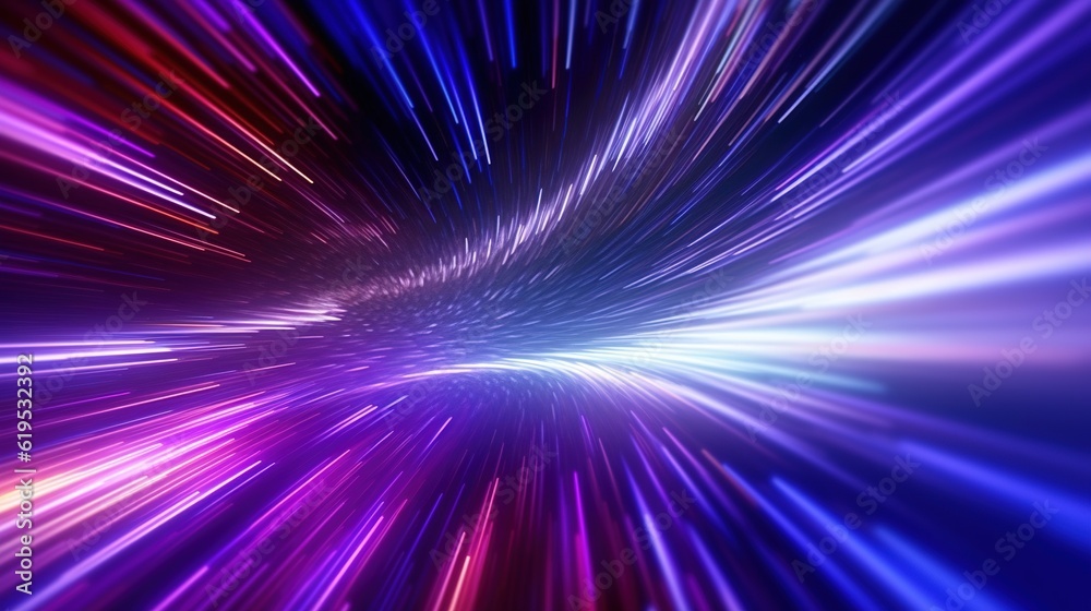 Wall mural abstract background with lines. abstract cosmic background with ultra violet neon rays. generative a
