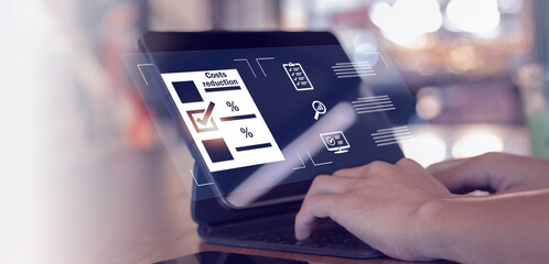 cost reduction cost reduction cost optimization business concept.