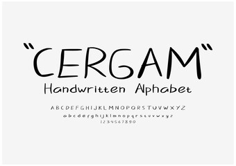 Handwritten Font Typography Alphabet Perfect for Comic 