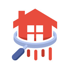 Obraz premium Illustration of a quick search for home information.