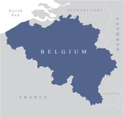 Papier Peint photo Anvers Map of Belgium