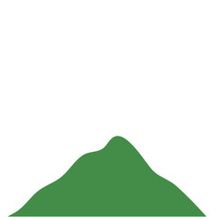 Flat Green Mountain Illustration