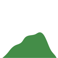 Flat Green Mountain Illustration