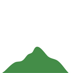 Flat Green Mountain Illustration