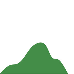 Flat Green Mountain Illustration