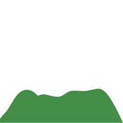 Flat Green Mountain Illustration