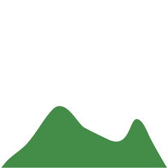 Flat Green Mountain Illustration