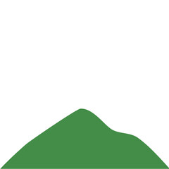 Obraz premium Flat Green Mountain Illustration