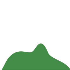 Flat Green Mountain Illustration