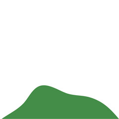 Flat Green Mountain Illustration