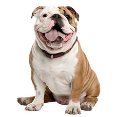 english bulldog isolated on transparent background
