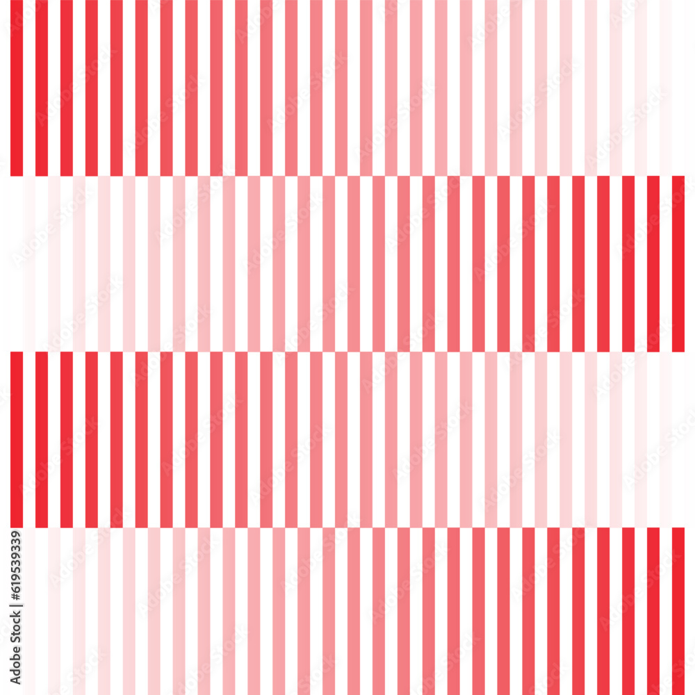 Poster abstract monochrome geometric red white gradient horizontal pattern.