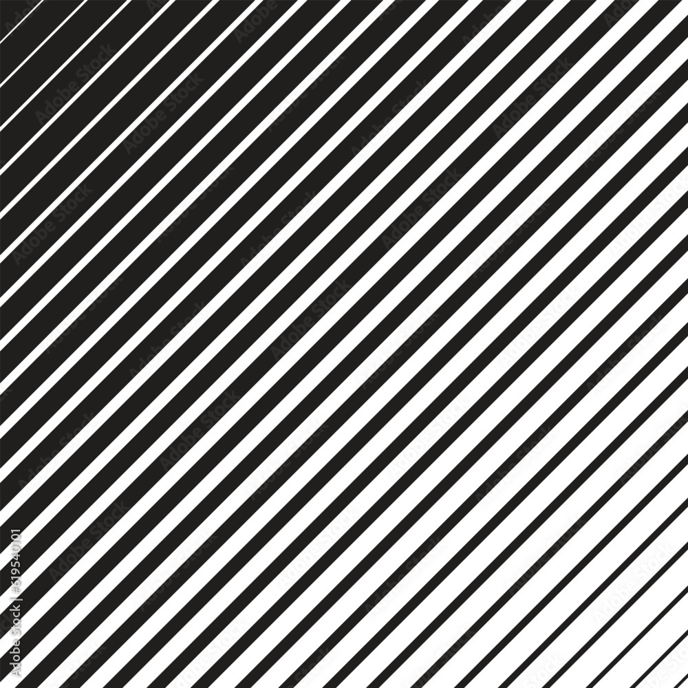 Aufkleber abstract monochrome geometric black small to big diagonal line pattern.