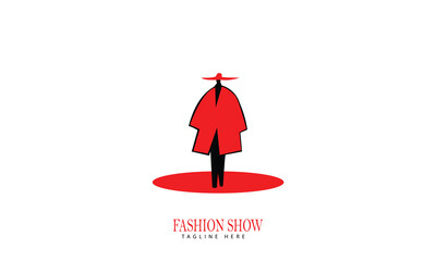 fashion logo red color, on white background