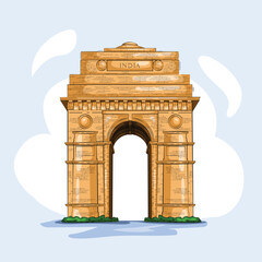 Fototapeta na wymiar India gate abstract vector illustration design
