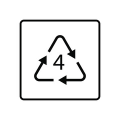 LDPE packaging sign isolated on white background vector illustration