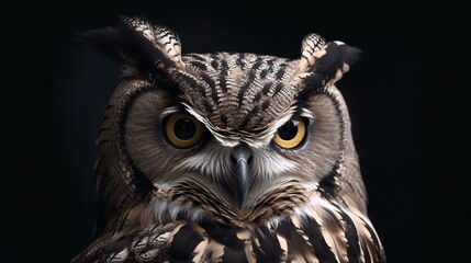 portrait of a owl bird animal wildlife nature generative ai