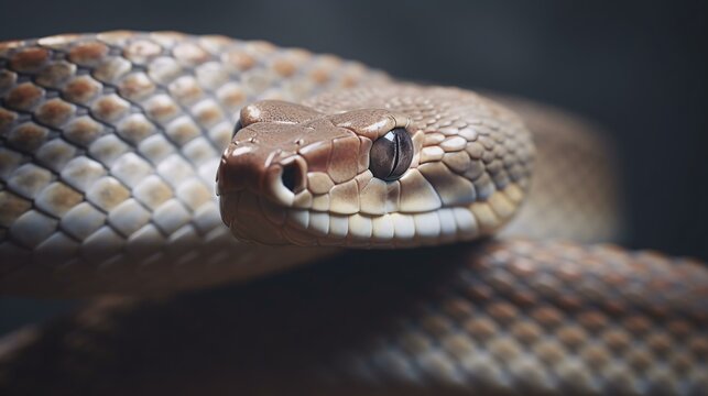 close up of a snake reptile animal nature wildlife generative ai