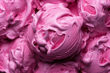 Obraz premium Ice cream surface texture Top view Generative AI