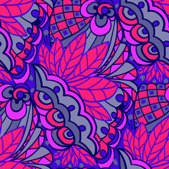  Seamless pattern with a simple abstract drawing.