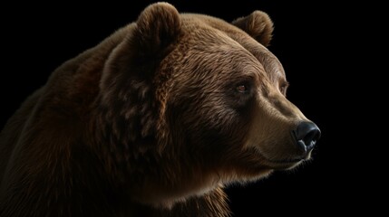 brown bear portrait animal wild grizzly generative ai