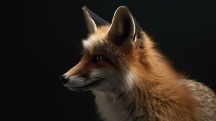 Fototapeta premium red fox animal in the wildlife mammal wild generative ai