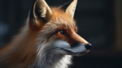 Naklejka premium red fox animal in the wildlife mammal wild generative ai