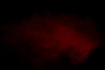 Orange and red steam on a black background.