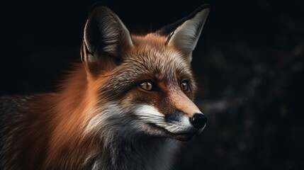 Obraz premium red fox animal in the wildlife mammal wild generative ai