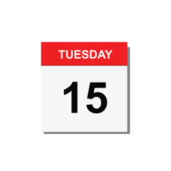 calender icon, 15 tuesday icon with white background