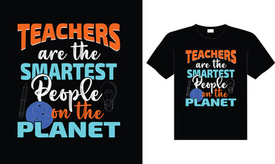 Fototapeta premium Teacher vintage colorful lettering typography t-shirt design eye caching vector art